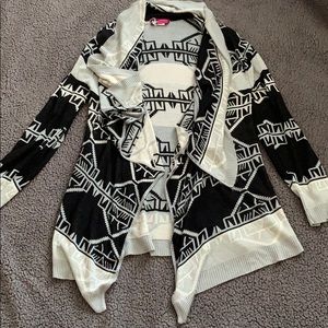 Black white and gray cardigan